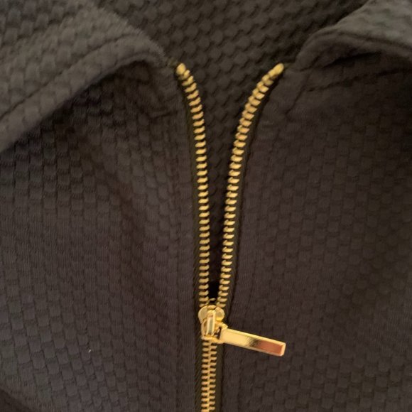 Beautiful Navy Dress with Folded Cowl Neck - Picture 9 of 10